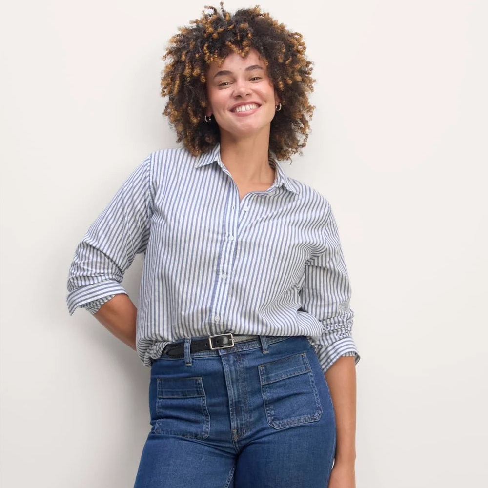 Everlane Striped Button-Up Shirt